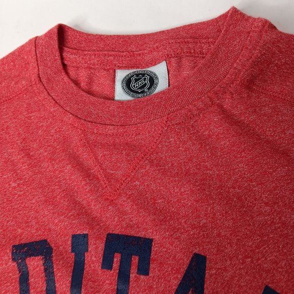 Washington DC Capitals Hockey NHL Unisex Small Shirt Long Sleeve Red Slim Fit - Picture 5 of 10